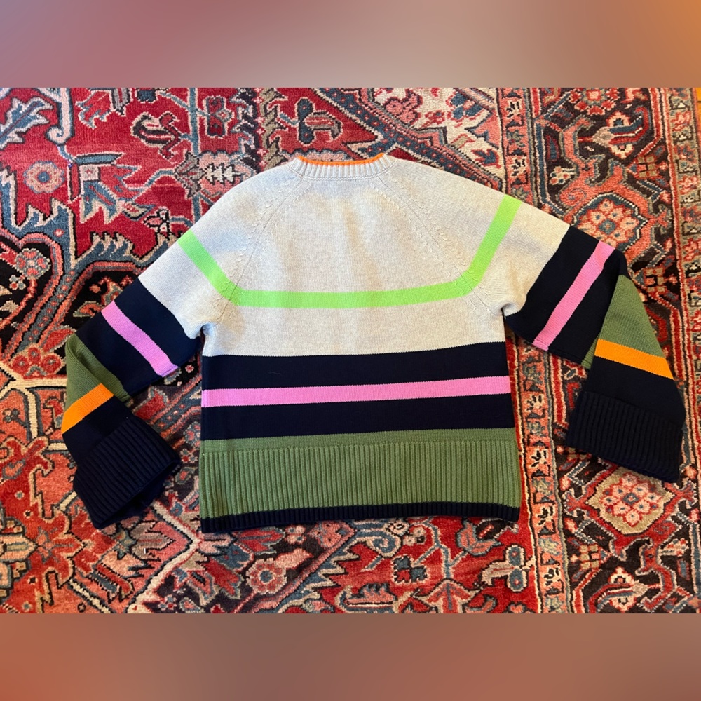 ME+EM Wool and Cashmere Multicolor Striped Sweater— Womens Large - Picture 11 of 11